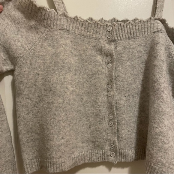 OAK+FORT off shoulder cropped cardigan - Picture 3 of 4